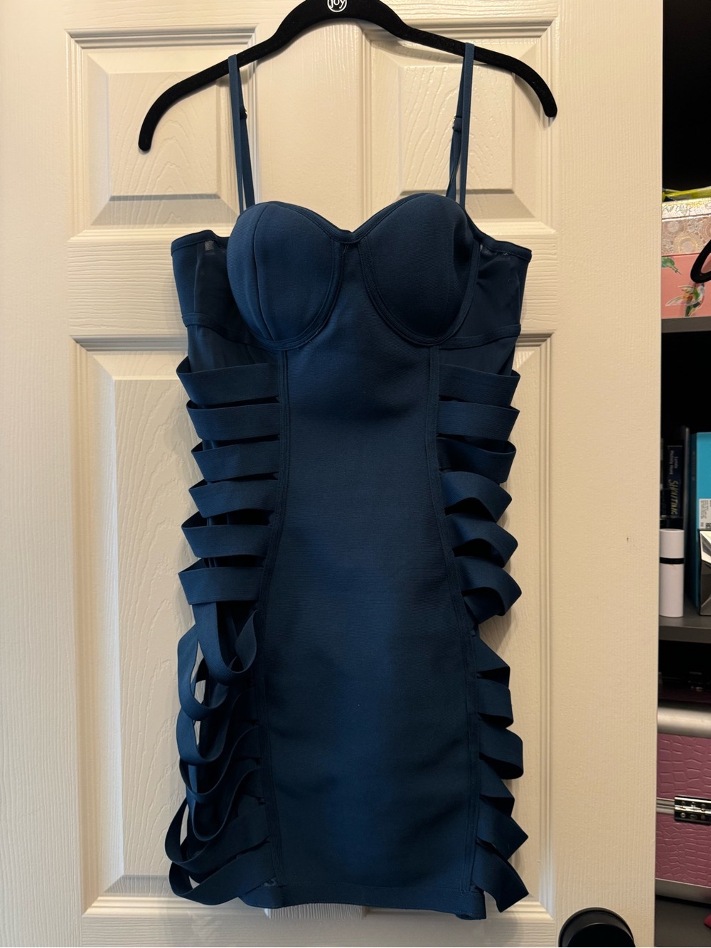 superdown Navy Strappy Cutout Bodycon Mini Dress